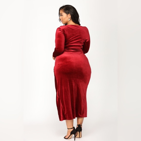 FASHION NOVA | Velvet Maxi Dress - Picture 9 of 15